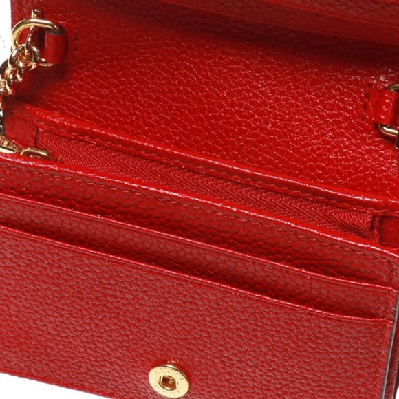Gucci Red Leather Wallet with Gold Chain - Picture 6 of 7